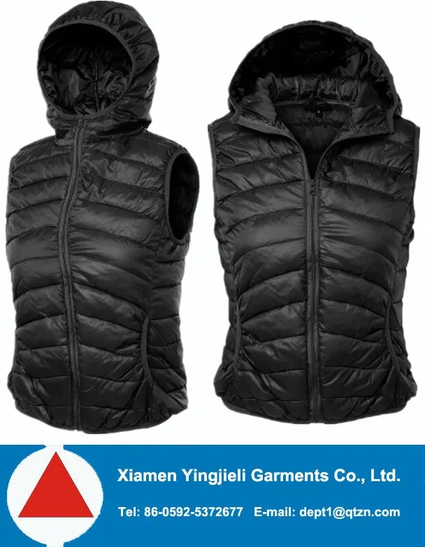 Ladies Down Vest With Hood/ladies Quilted Hooded Vest Black - Buy Chaleco  Con Capucha Para Mujer,Chaleco Con Capucha Para Mujer,Chaleco Con Capucha  Para Mujer Product on Alibaba.com
