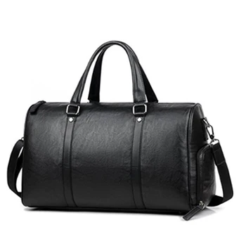 leather holdall with shoe compartment