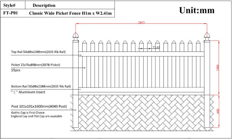 High Strength PVC Garden Fence, Small Garden Fence