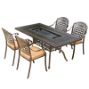 Outdoor Cast Aluminum Furniture Garden Set BBQ Table Set
