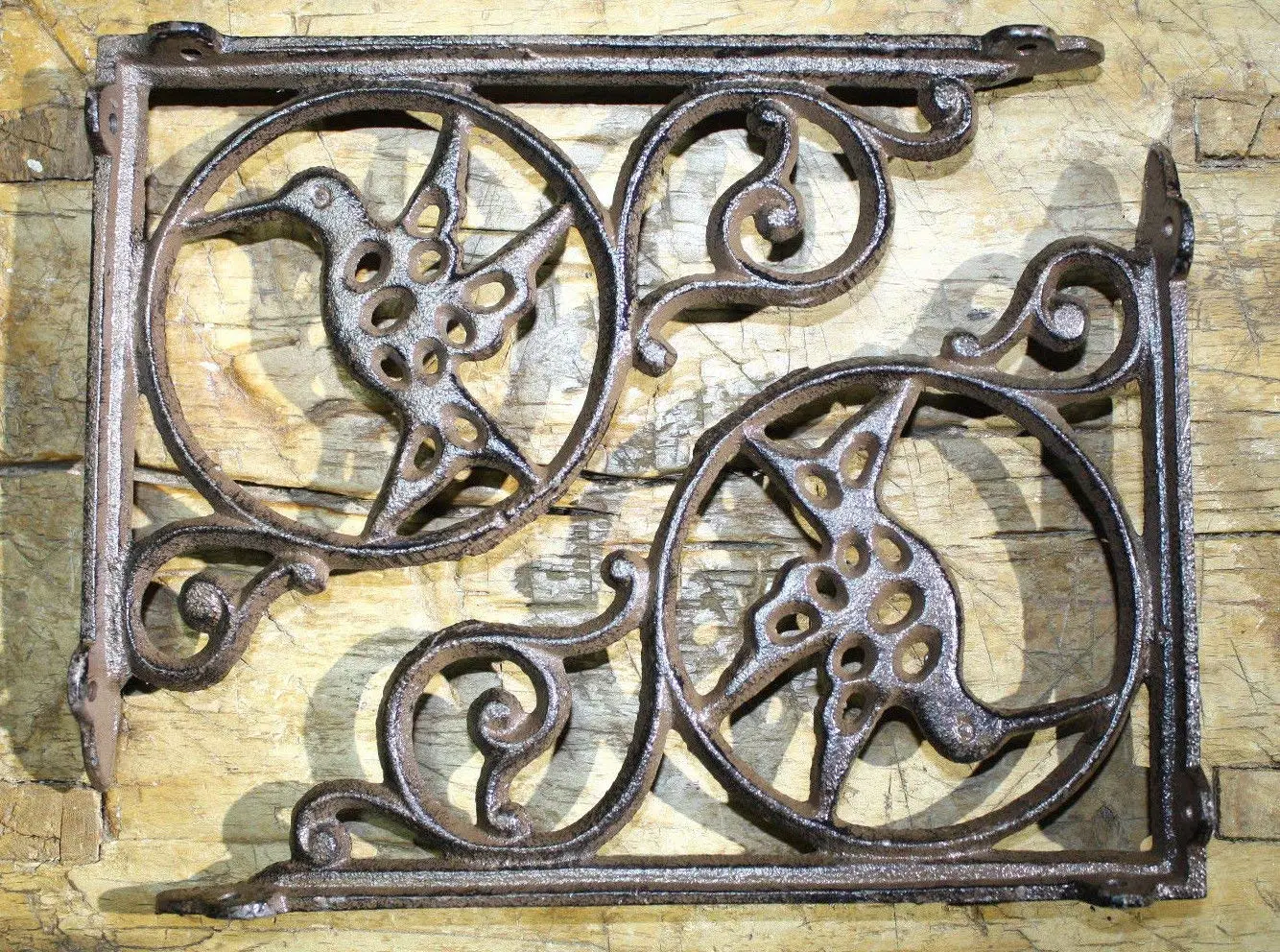Garden Braces Shelf Bracket 6 Cast Iron Antique Style GRAPES /& VINE Brackets