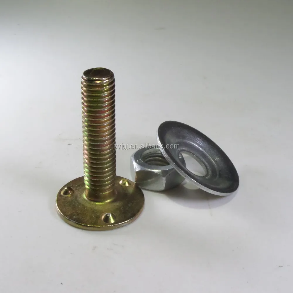 3 Prong Flat Head Fanged Elevator Bucket Belt Bolt Screw Fasteners