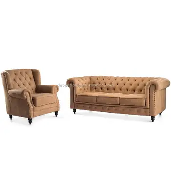 Furniture Living Room Sofa Luxury Tufted Nubuck Leather Set Furniture Living Room Sofa Luxury Tufted Nubuck Leather Set