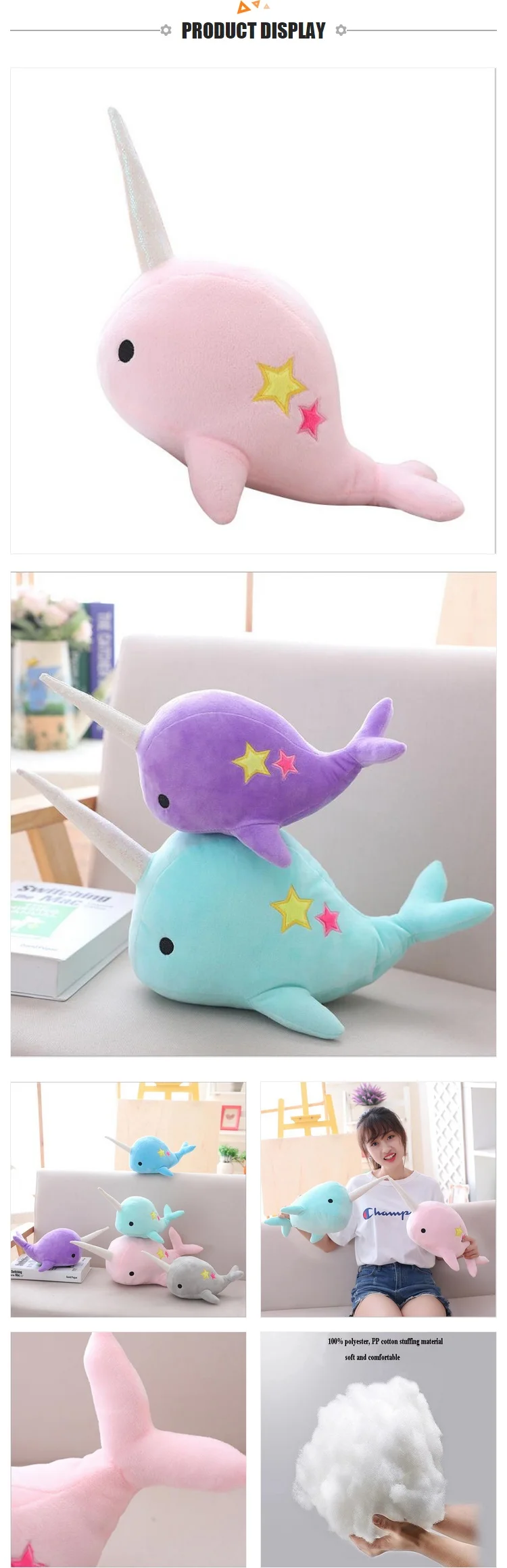 pink narwhal plush