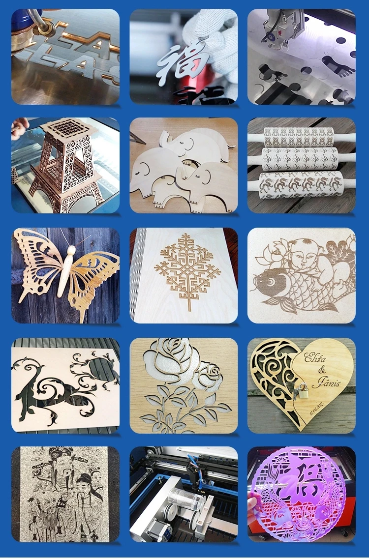 metal and non-metal co2 laser cutting machine / laser engraving machine / co2 laser machine 1530
