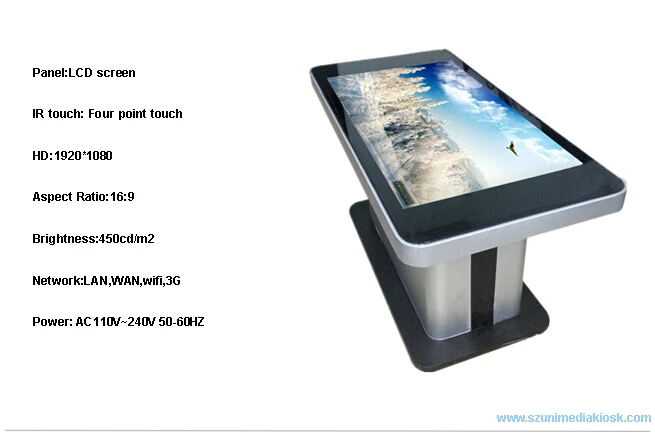 Meeting Room Showroom Wifi Hd Lcd 42 Inch Touch Screen Conference Table