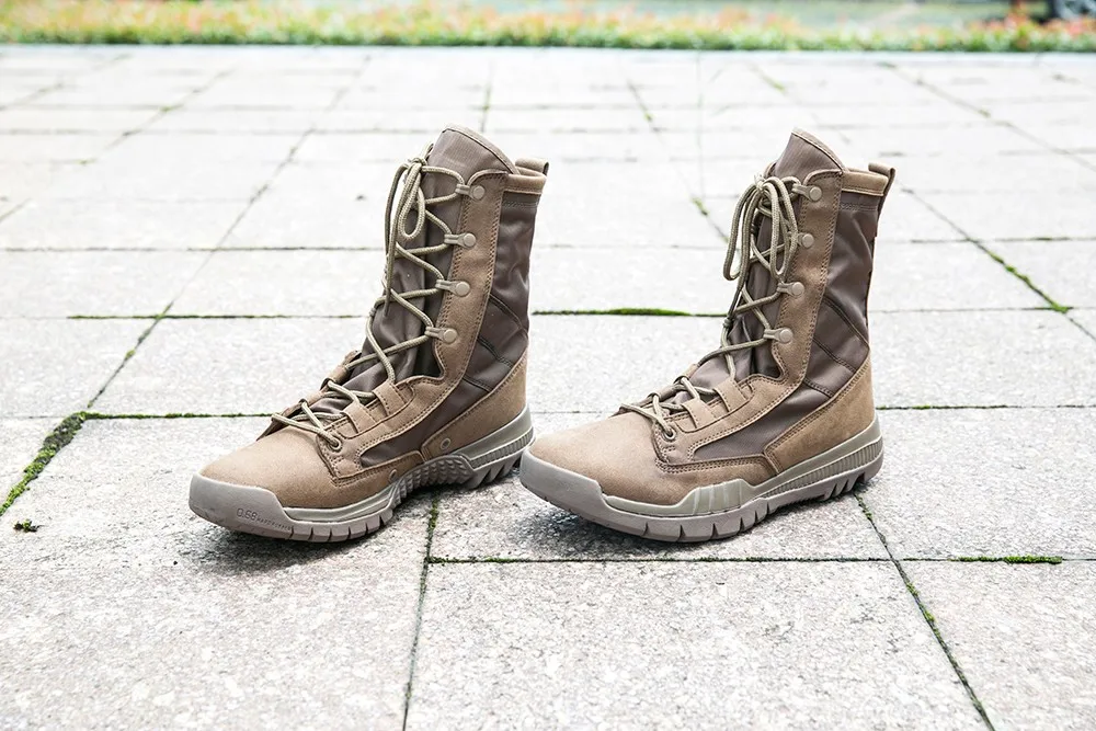 Cheap Suede Leather Rubber Outsole Military Army Combat Coyote Boots ...