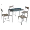 Cheap restaurant furniture metal frame dining table and chairs set