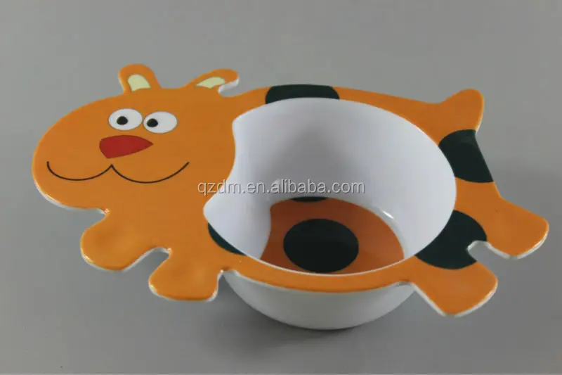 Dog Shaped Melamine Dinner Bowl For Kids