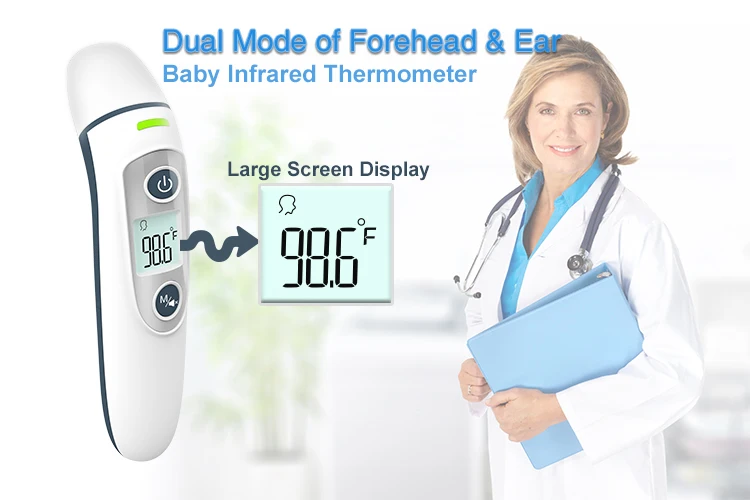 Forehead And Ear Infrared Thermometer Baby Thermometer Digital Thermometer CE ISO FDA approved