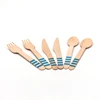 Natural bamboo cutlery fruit spoon fork knife set