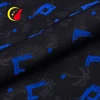 Fancy design soft twill woven flocked polyester woman cloth material fabric textile