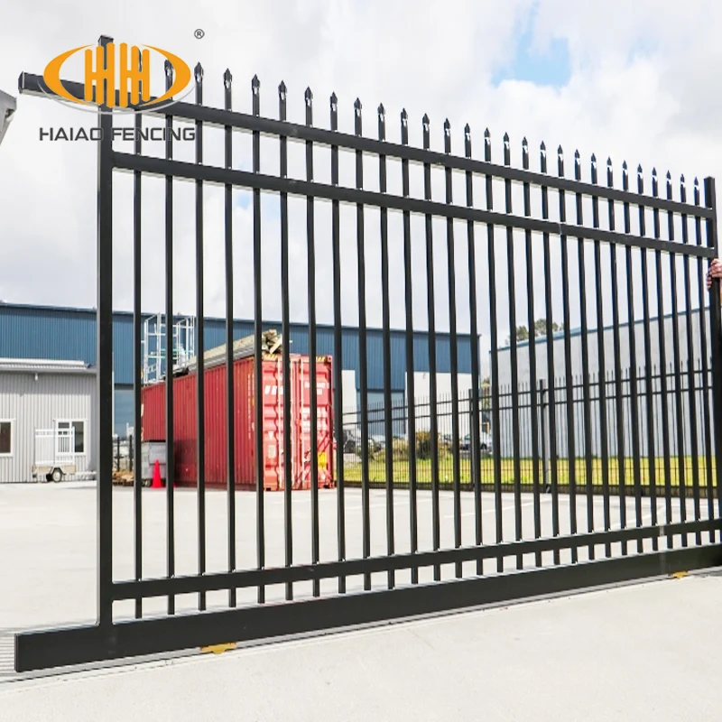 Cost Effective Galvanized & Black Powder Coating Iron Gates Sliding