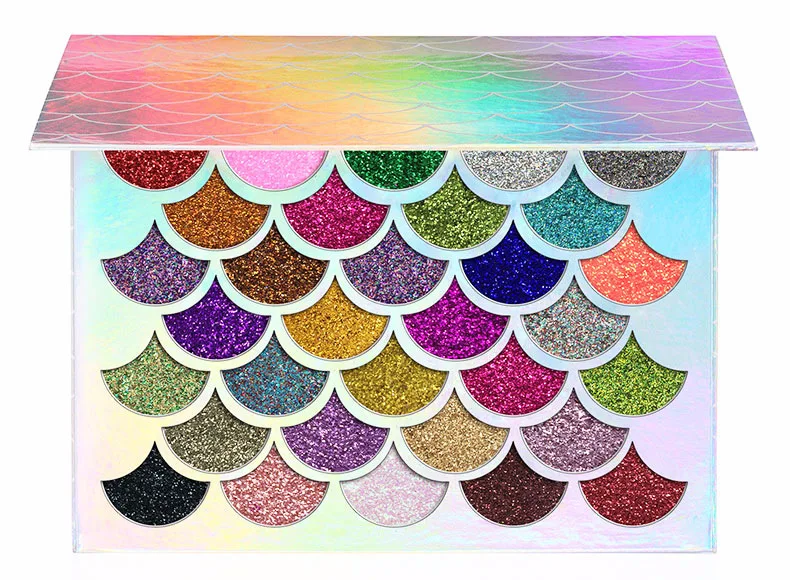 High Pigment Oem 32 Colors Mermaid Eyeshadow Palette For Makeup