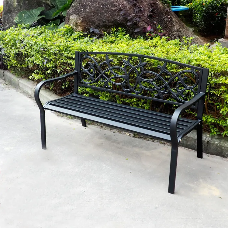 Banco de jardín bronce fundido antiguo Banco de hierro Banco de parque banco de asiento hierro redondo Shabby