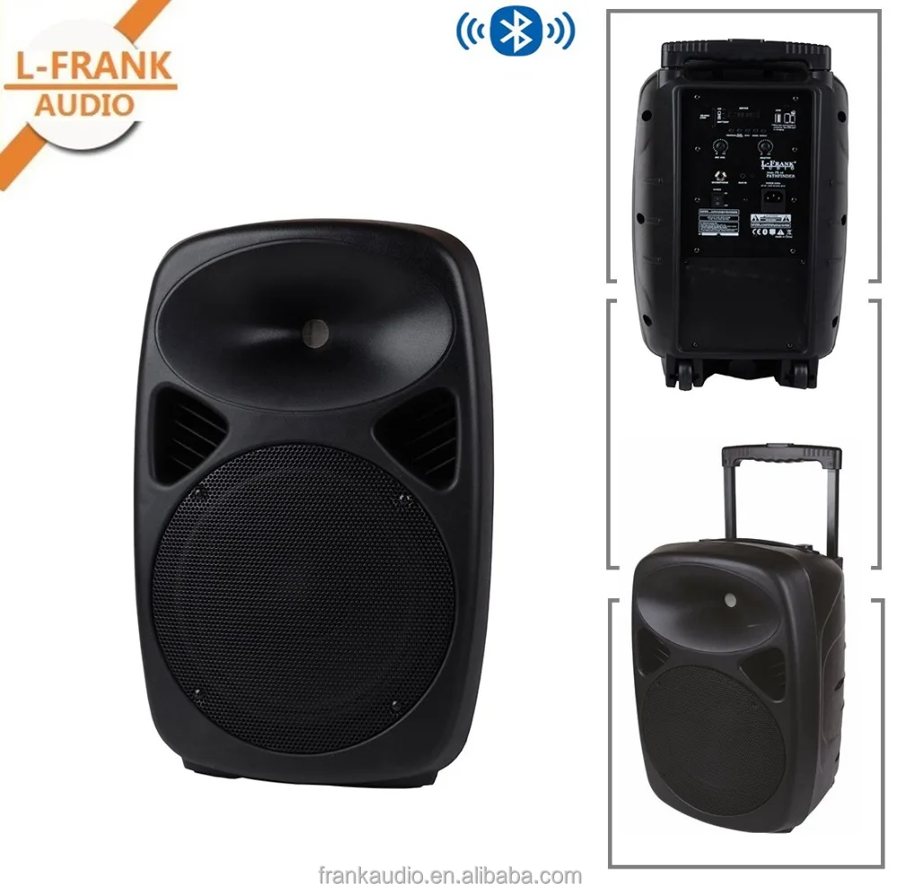 trolley speaker with battery and wheels