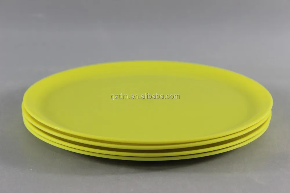 Solid Color Melamine Plate Set/Yellow Melamine Round Dish