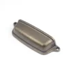 Zinc alloy elongated shell wardrobe door handle kitchen shell design cupboard handle zinc cup pull H084