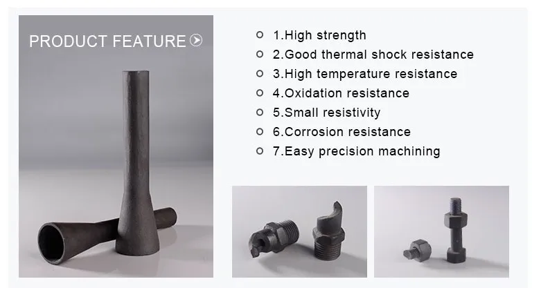 High density isostatic polished graphite rod/pipe/tube