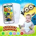 English language Minions touch screen smart phone with music and light educational learning machine plastic toy