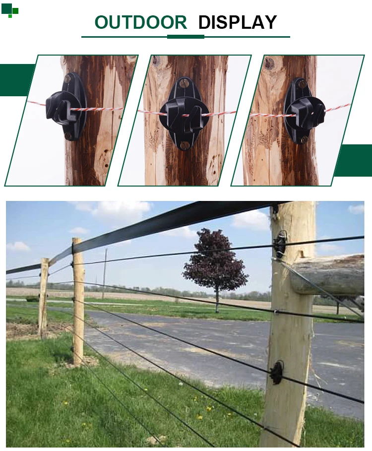 Pp Black Electric Fence Egg Polywire Rod Post Insulator For Horse Farm ...