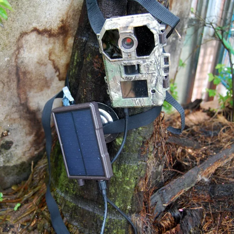 Solar Panel Charger Battery For Hunting Trail Scouting Game Camera