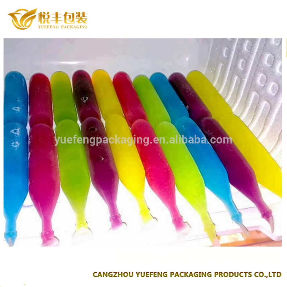 Soft Plastic Tubes Used For Ice Lolly Or Ice Pop Or Popsicle Yogurt