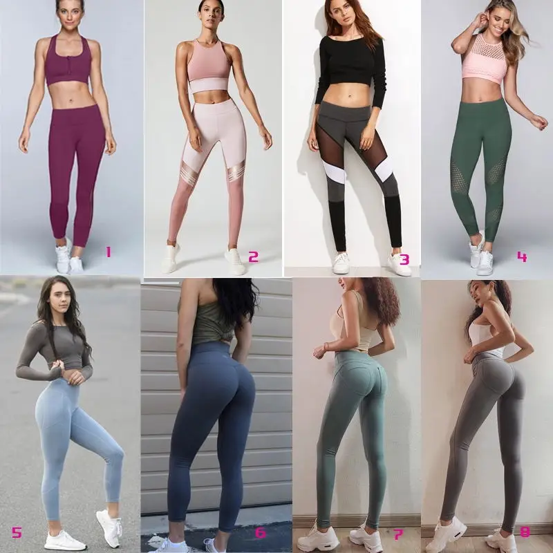 2021 Sports Wear Fitness 80% Nylon 20% Spandex Flattering Leggings Yoga ...