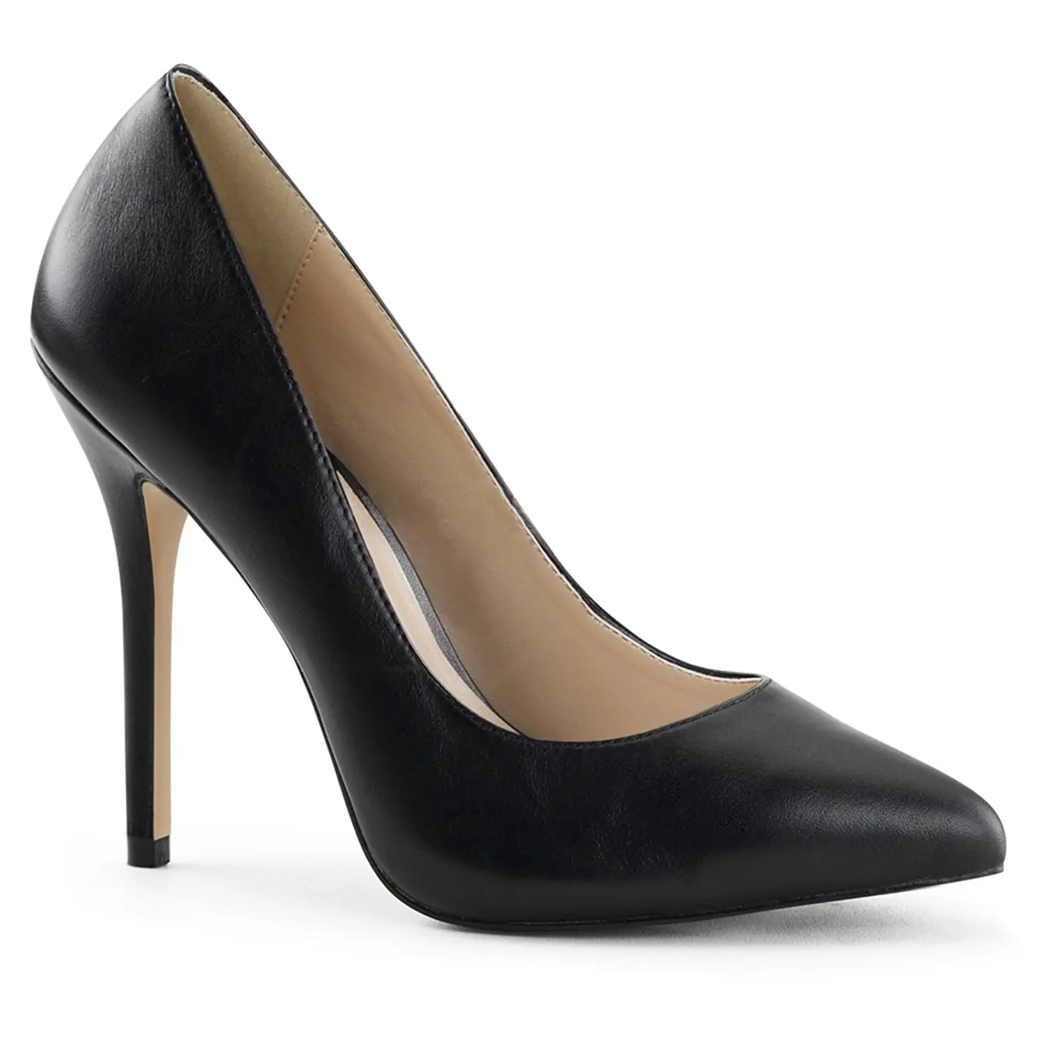 black leather pumps 3 inch heel