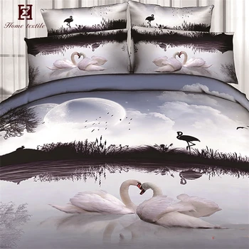 Luxury Four Poster Egyptian Cotton King Size Bed Sheet 5d Duvet