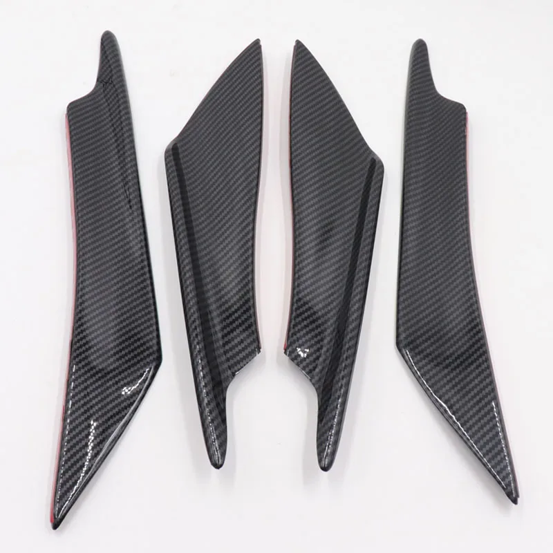 4 x auto paraurti anteriore spoiler corpo Canards splitter pinne Exterior emblemi set