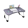 Small portable solid foldable wood laptop lap desk / workstation laptop desk table