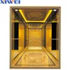 Hairline stainless steel first landing door and painted steel plate other landing doors passenger elevator with PVC floor