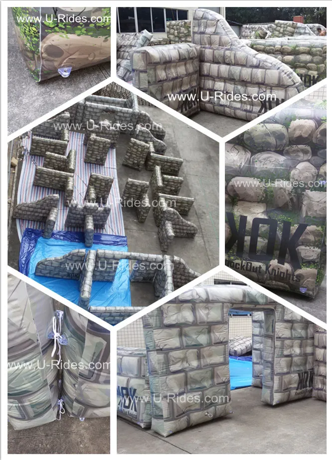 0.6mm Pvc Tarpaulin Digital Printing Inflatable Paintball Walls For