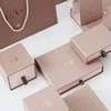 Wholesale custom logo printed display small luxury cardboard wedding ring sliding drawer gift box paper jewelry packaging box