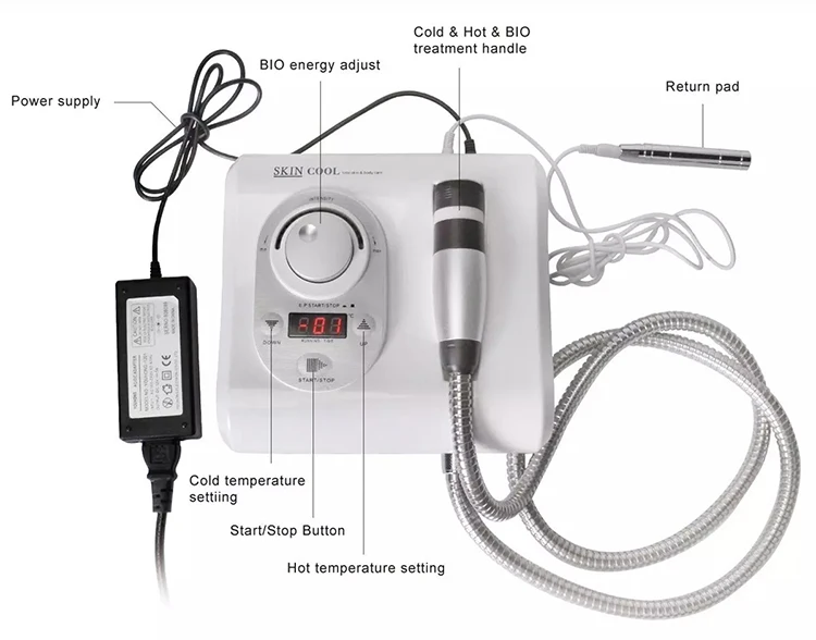 2 in 1 Cryo Facial Machine Skin Cool Electroporation No Needle Mesotherapy Equipment