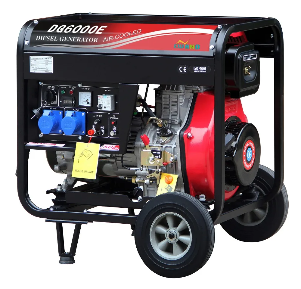 Big Wheels Open Type Portable 8000 Watt Diesel Generator Buy Portable