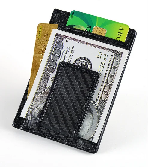 Top Seller Slim Magnet Card Holder With Id Window Carbon Fiber Money ...