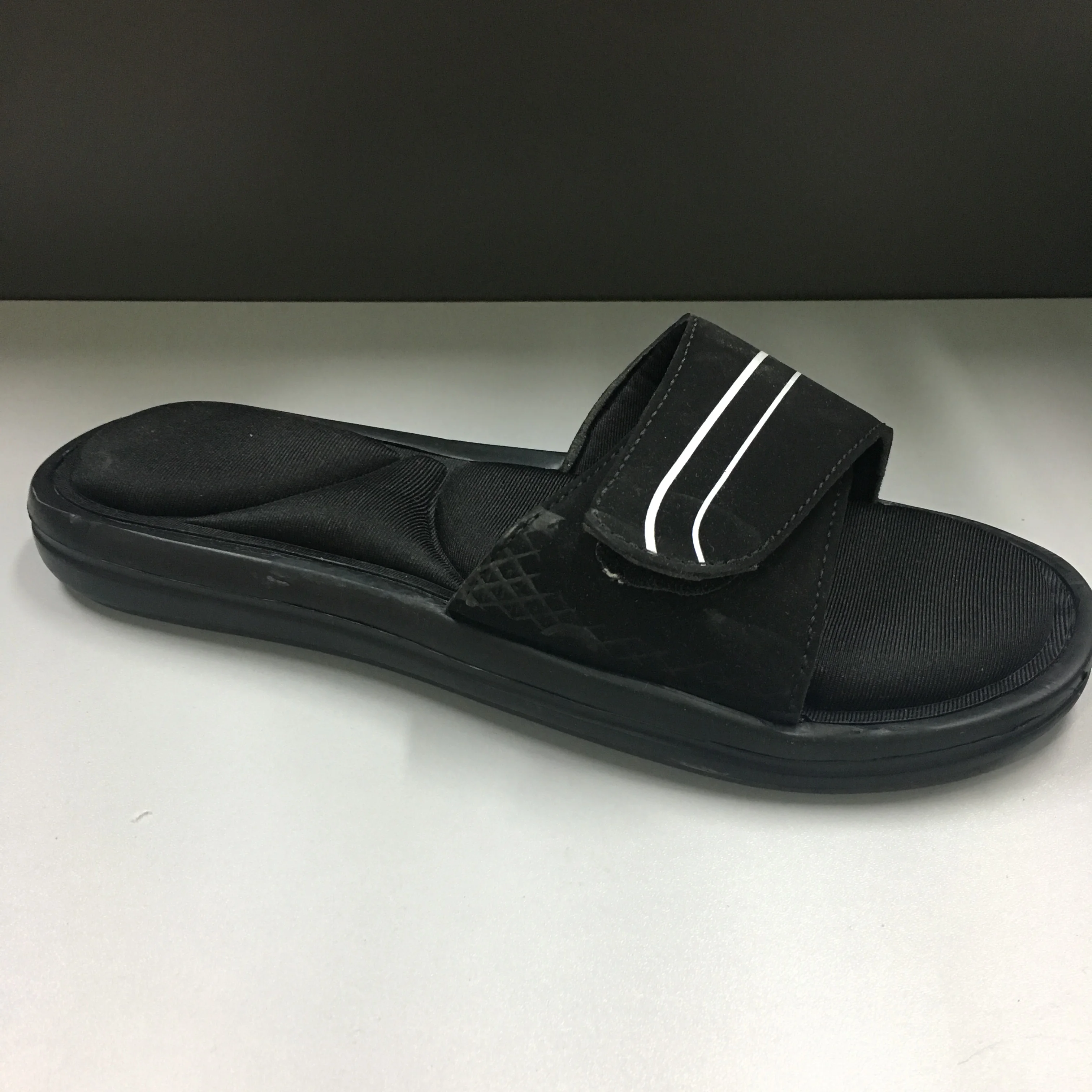 Custom Slide Men Sandals Slippers Slide Sandal Stripe Black And White ...