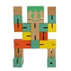 Wholesale Educational Toy Color Printed DIY Wood Cube Enjoyable Transforming Intelligent Toys Gift