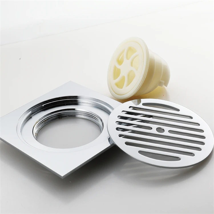 Bathroom Accessories Chrome Brass 150x150mm Shower Drain Anti Odor Floor Drain