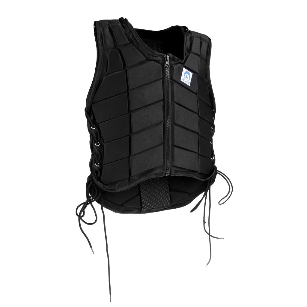 Black EVA Padded Safety Equestrian Horse Riding Vest Body Protector