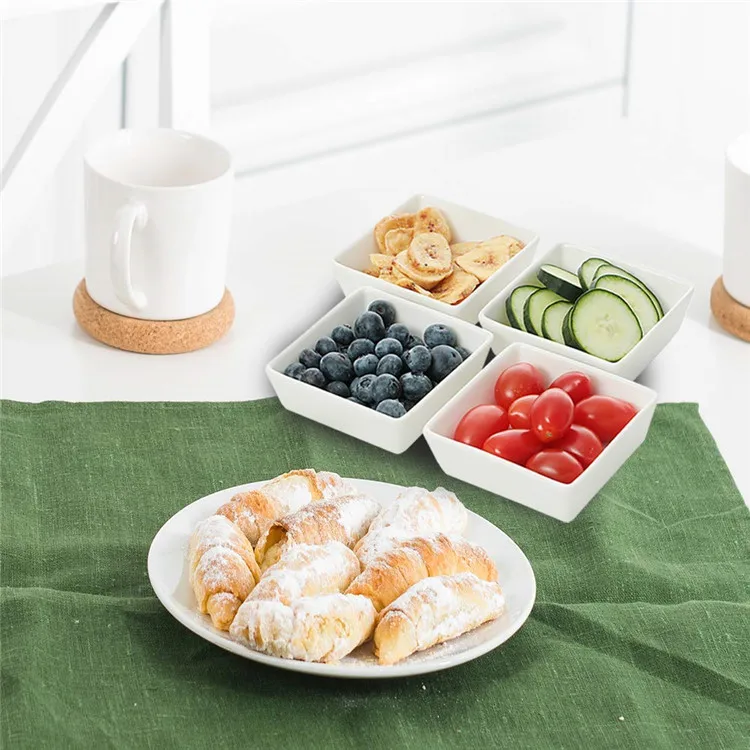 Western popular durable small frech pudding bowls white color dinnerware  porcelain bowl set