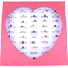 Fashion Custom Mixed Designs And Sizes 5mm Zircon Color Jewelry Rings Women