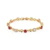 Fashionable cubic zircon bracelet stud cute butterfly shape yellow gold plated women's jewelry