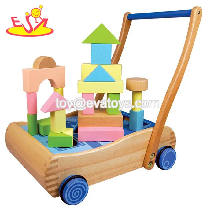 Wholesale Funny Children Wooden Block Car Most Popular Baby Wooden