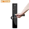 5 Star Hotel Airbnb Hidden Key Hole Biometric Fingerprint Digital Handle Door Lock With Voice Navigation OLED Display