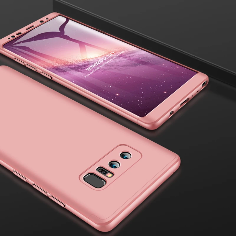 2018 hot sell 360 cover Removable 3in1 Hard PC Shield Back Cover Case for Samsung Galaxy Note8 phone cases