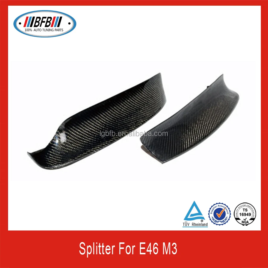 E46 M3 Style Carbon Fiber Front Lip Bumper For E46 M3 Front Splitters