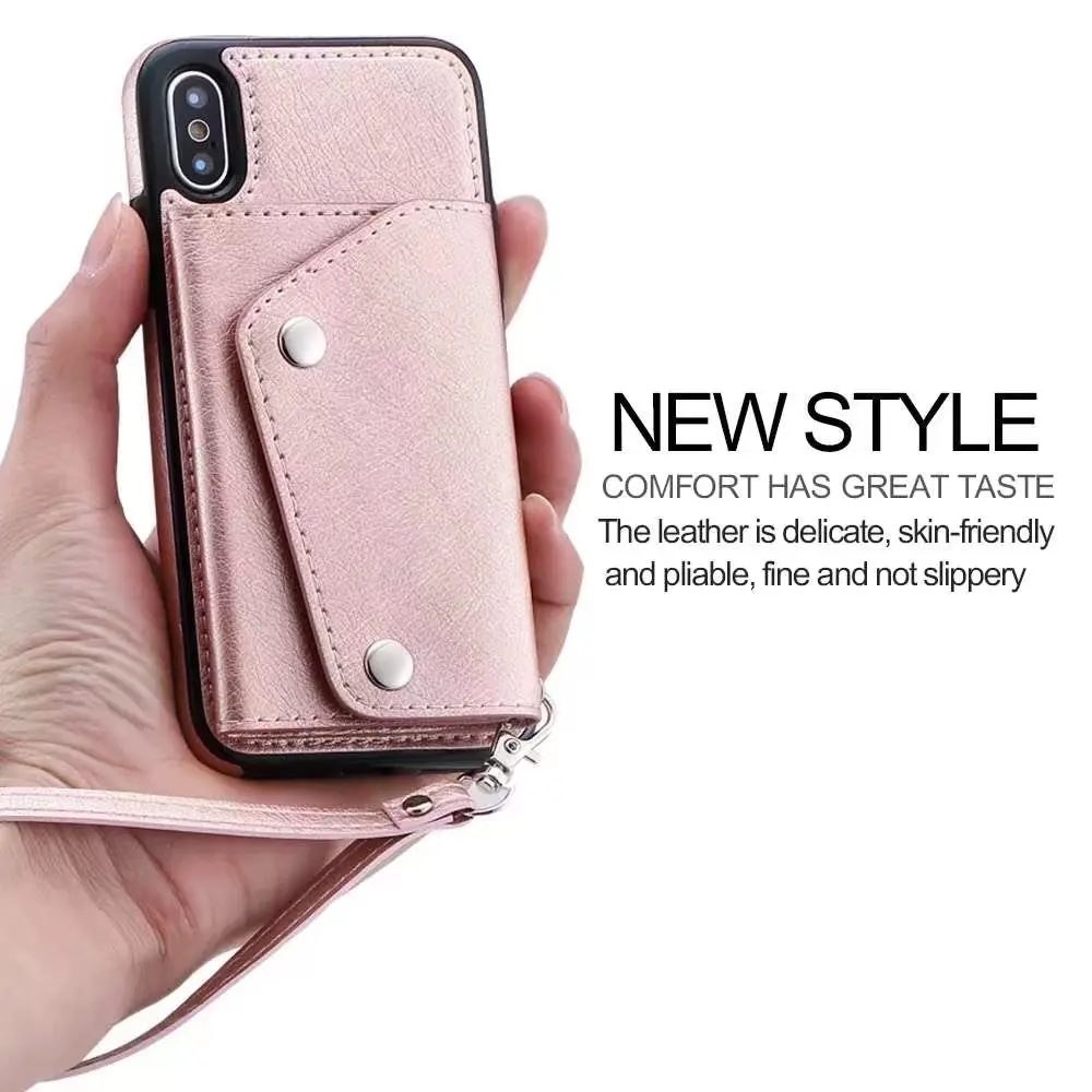 Luxury Leather Case For iphone X XR XS Max 6 6s 7 8 Plus Wallet Card Holder Cover Protection Phone Bag Cases